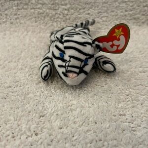 Mini beanie baby blizz the white tiger